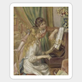 Young Girls at the Piano by Auguste Renoir Sticker
